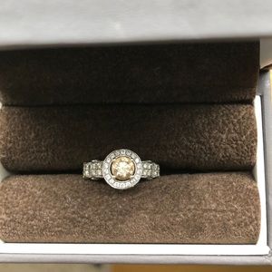 LeVian 14k vanilla gold ring with nude diamonds
